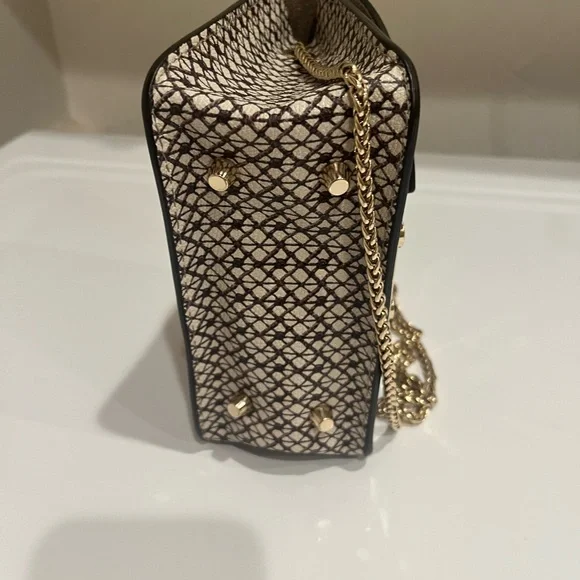 FURLA METRÓPOLIS PRINTED LEATHER‎ Cream shoulder bag